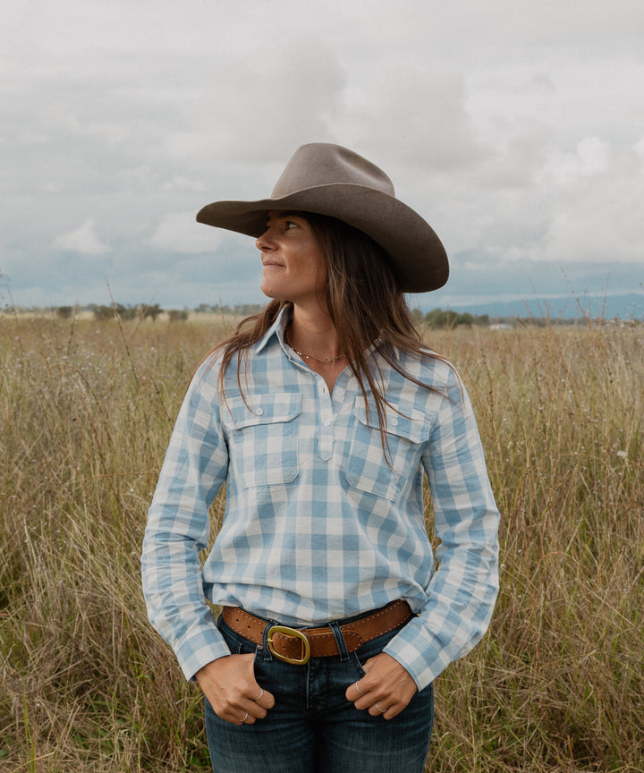 Work Shirt - Light Blue Check