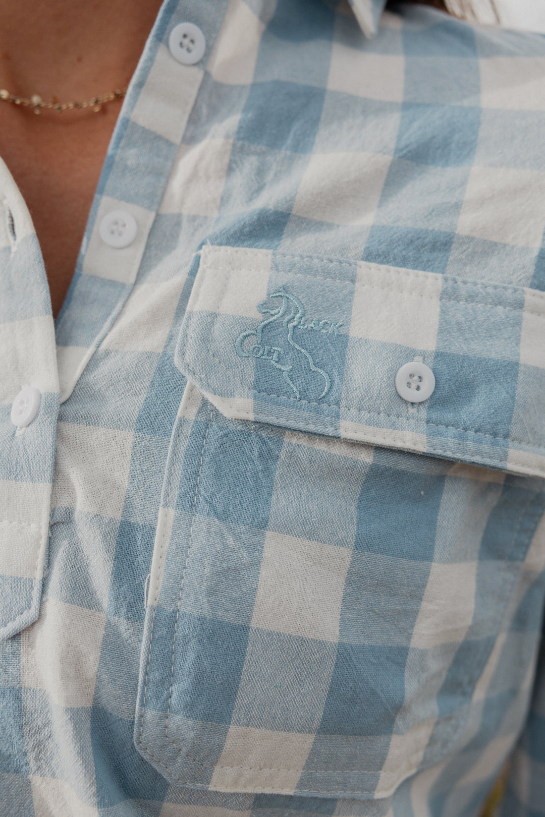 Work Shirt - Light Blue Check