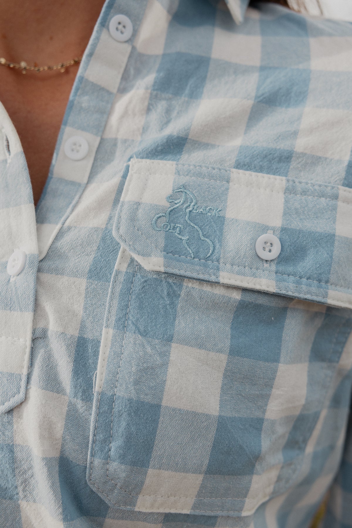 Work Shirt - Light Blue Check