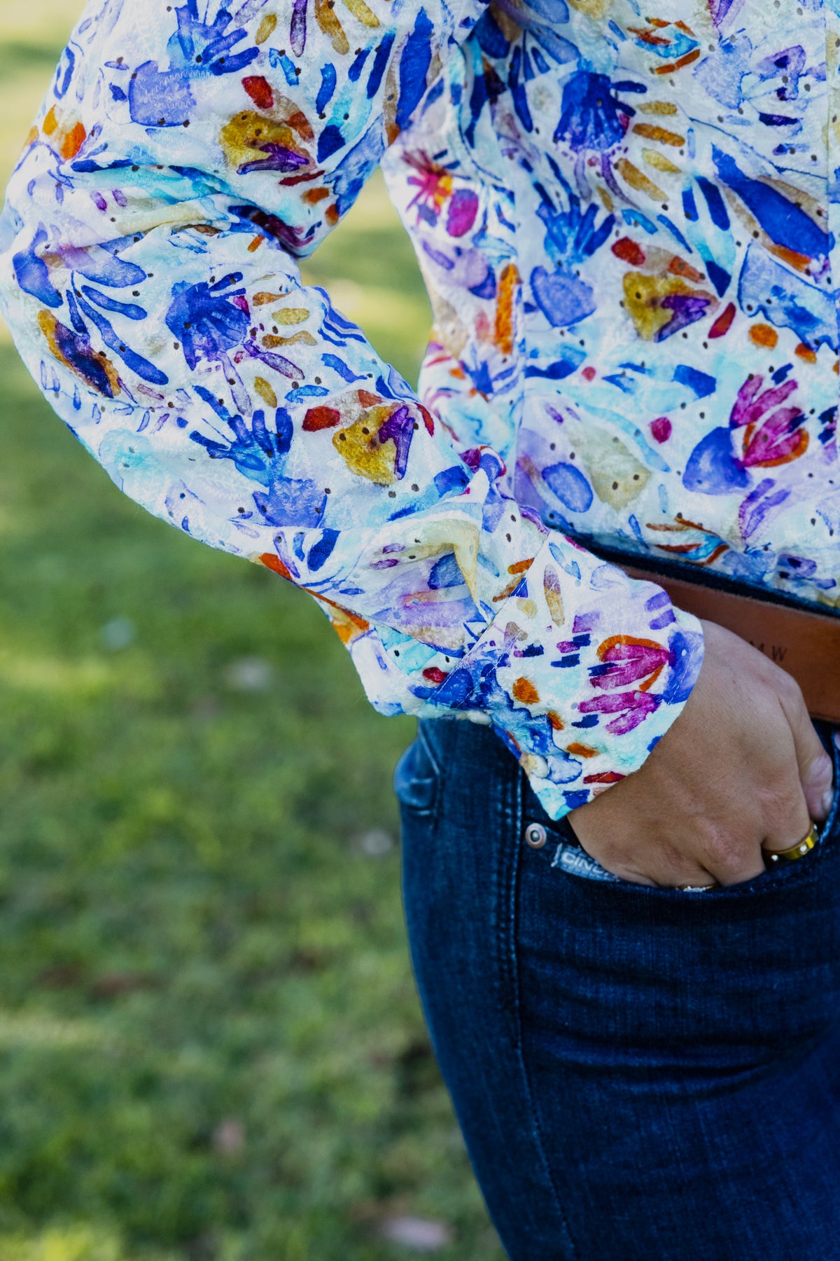 Maggie - Blue Floral Lace