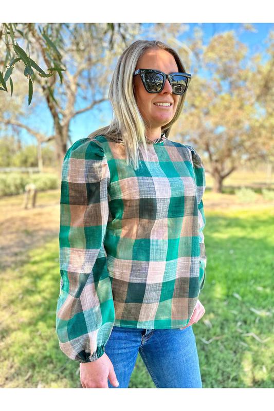 Brooke - Green Check