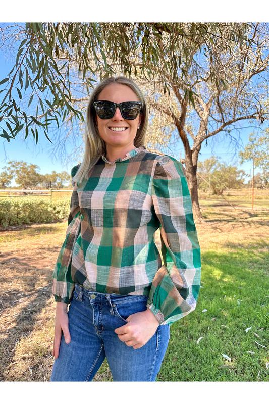 Brooke - Green Check