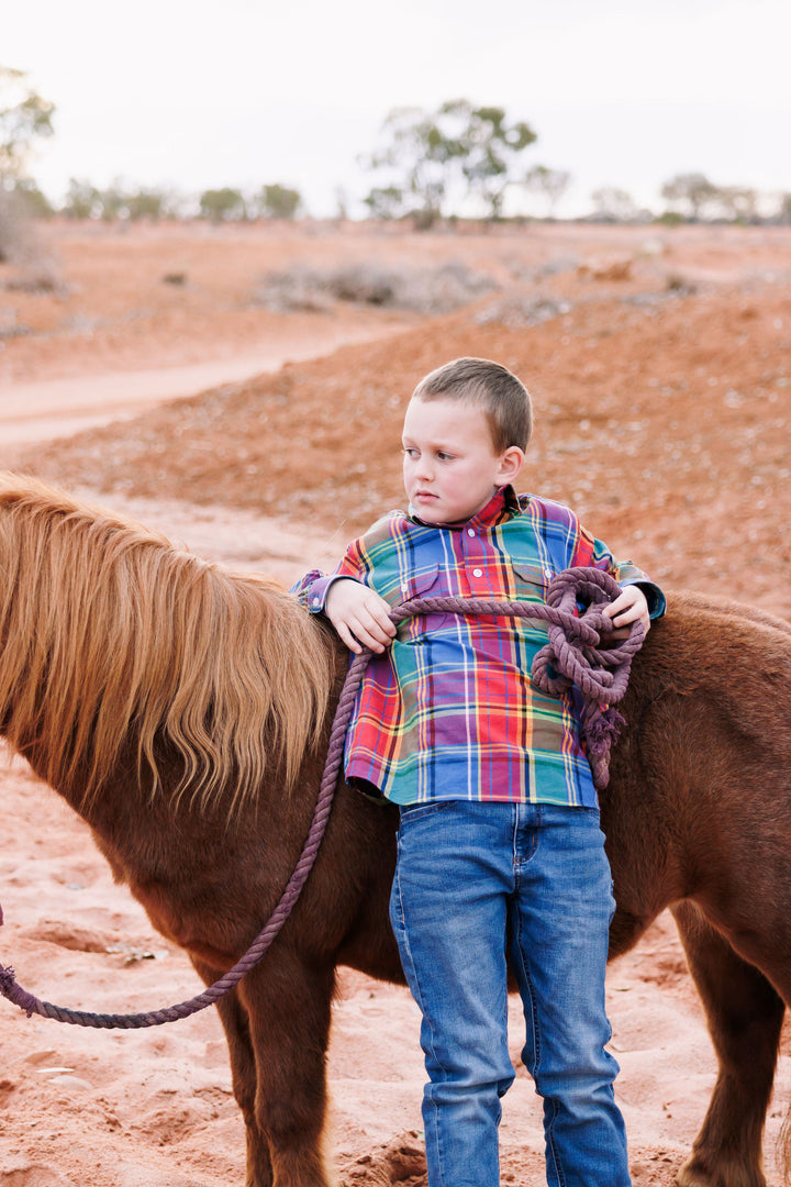 Boys - Rainbow check
