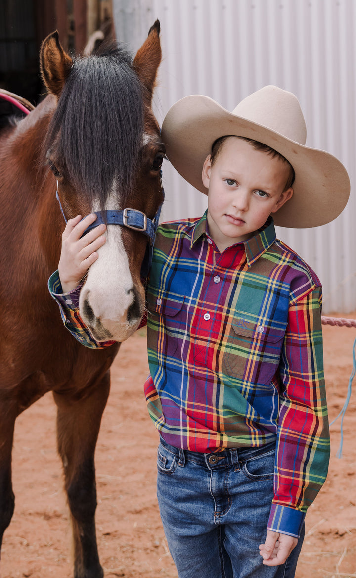 Boys - Rainbow check