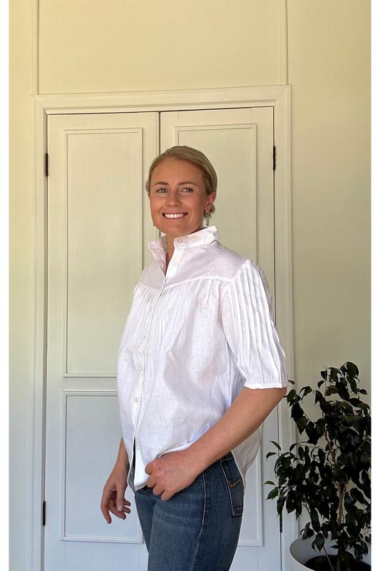 Ava Shirt - White Linen