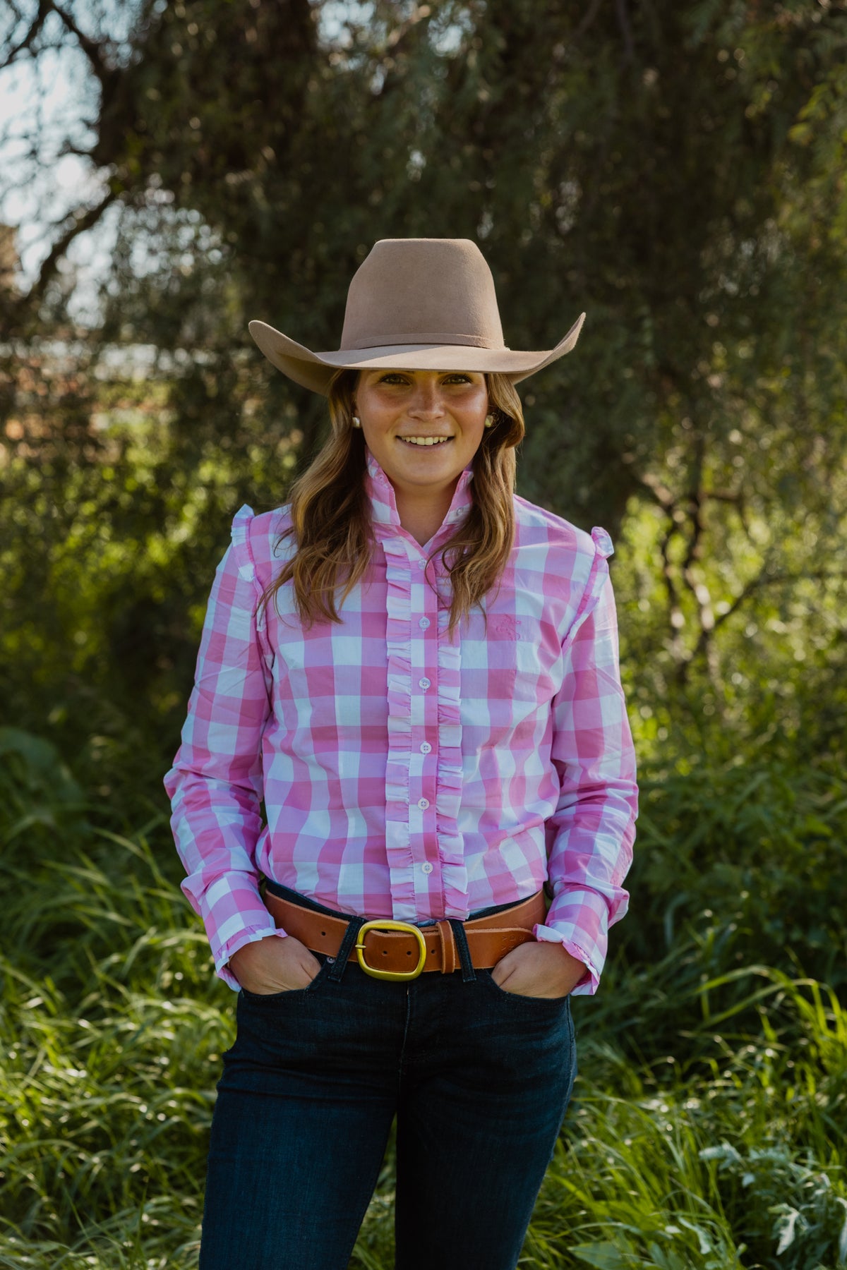 Sara Shirt - Pink Check