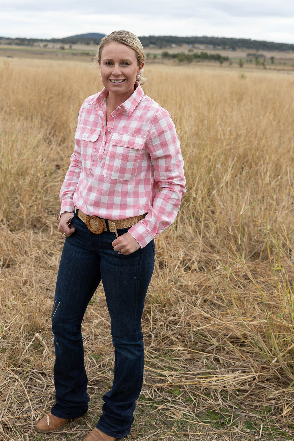 Work Shirt - Pink Gingham
