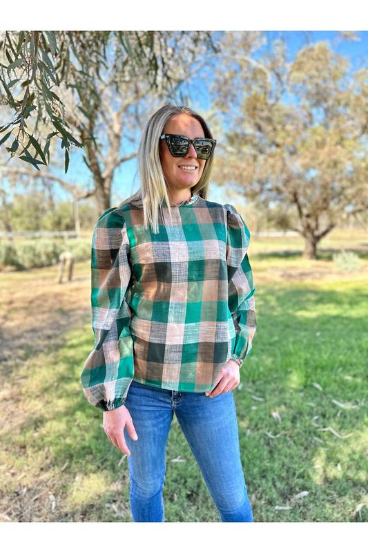 Brooke - Green Check