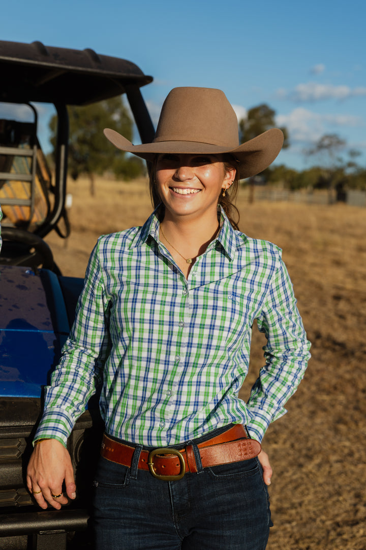 Jane Shirt - Blue & Green