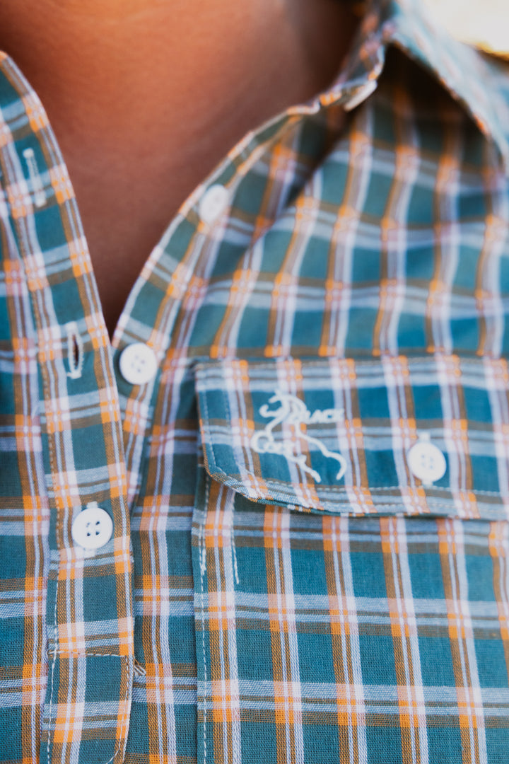 Work Shirt - Green & Orange Check