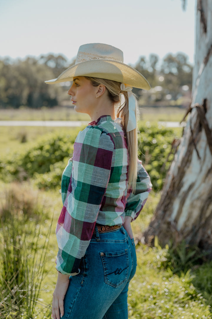 Brooke - Green, Red & Navy Check