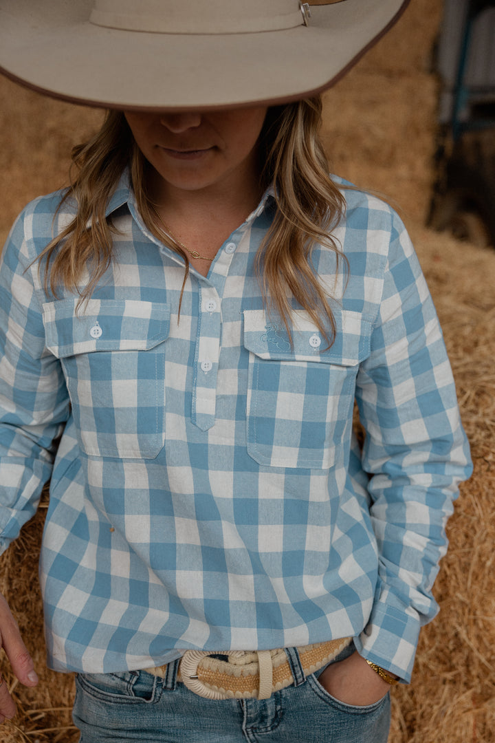 Work Shirt - Light Blue Check