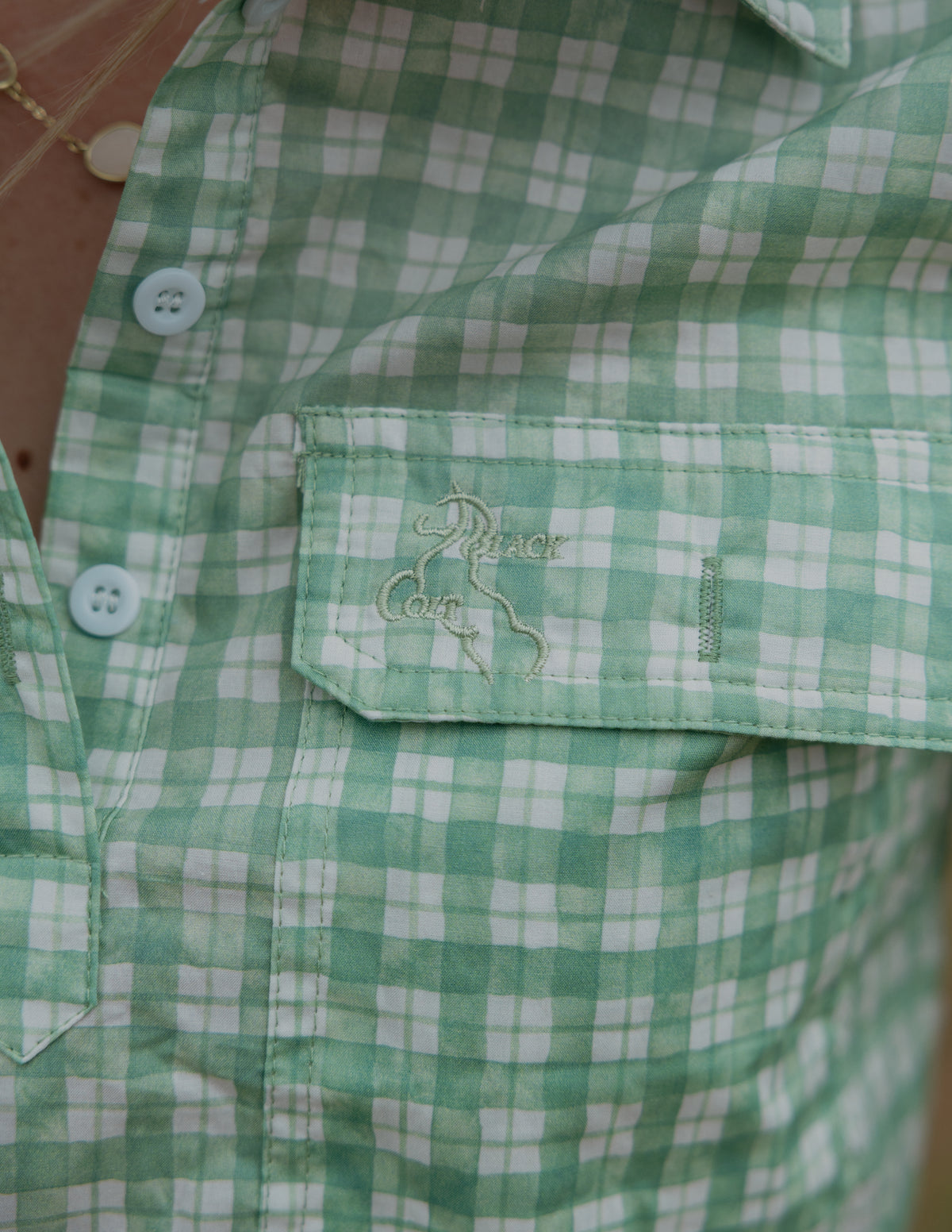 Women's Work Shirt - Green Plaid