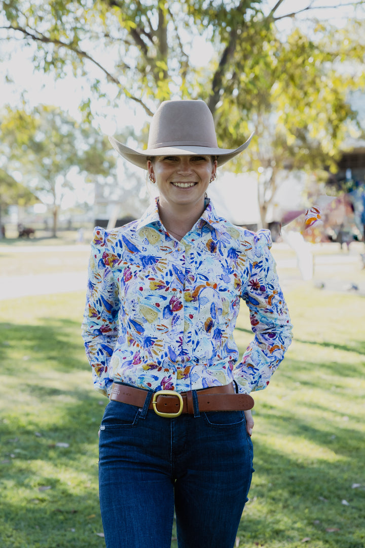 Maggie - Blue Floral Lace