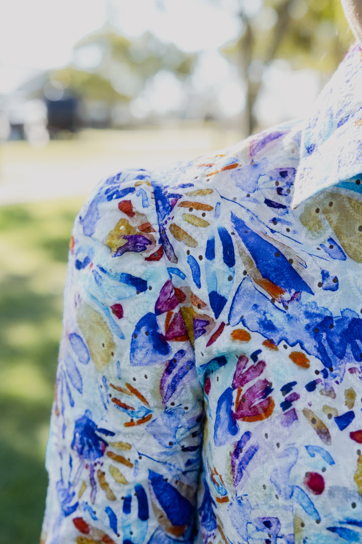 Maggie - Blue Floral Lace