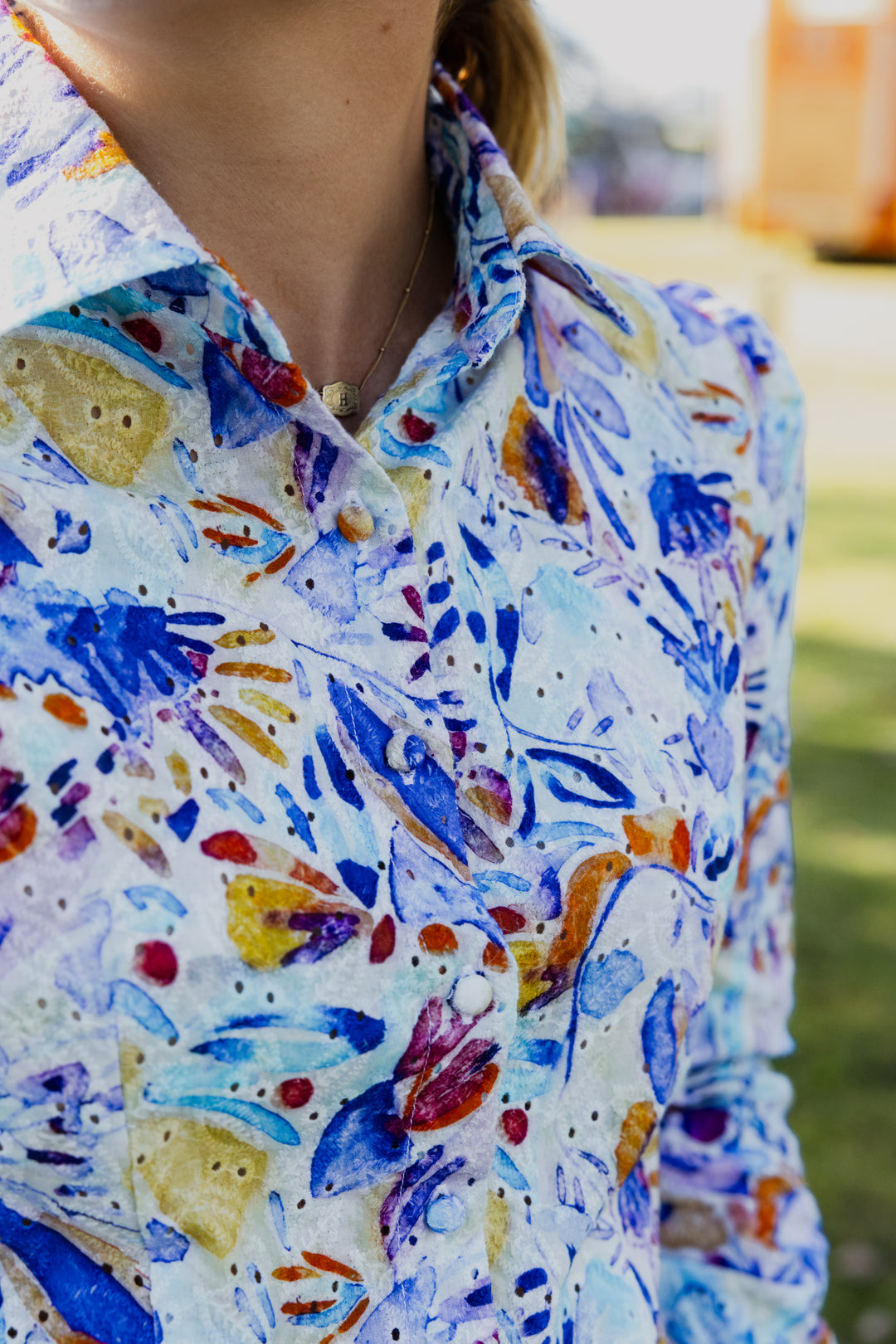 Maggie - Blue Floral Lace