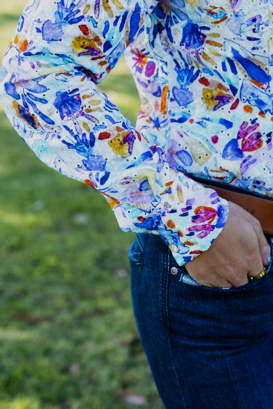 Maggie - Blue Floral Lace