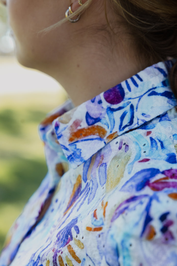 Maggie - Blue Floral Lace