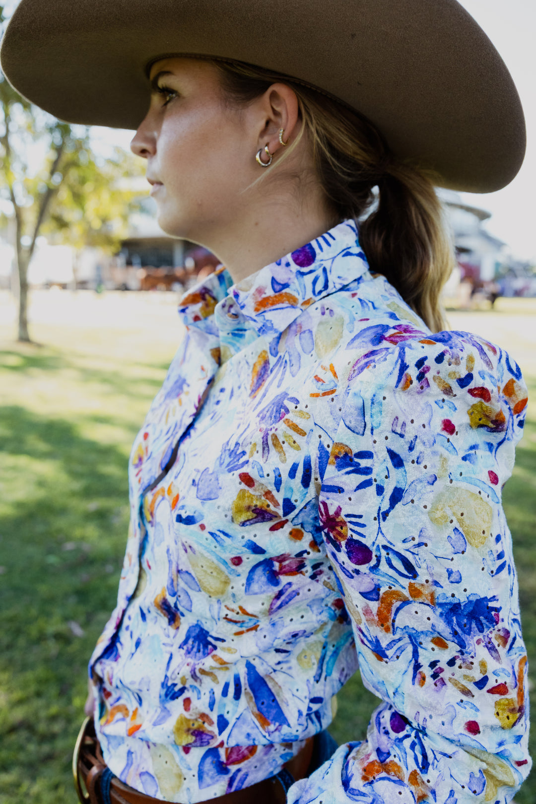 Maggie - Blue Floral Lace