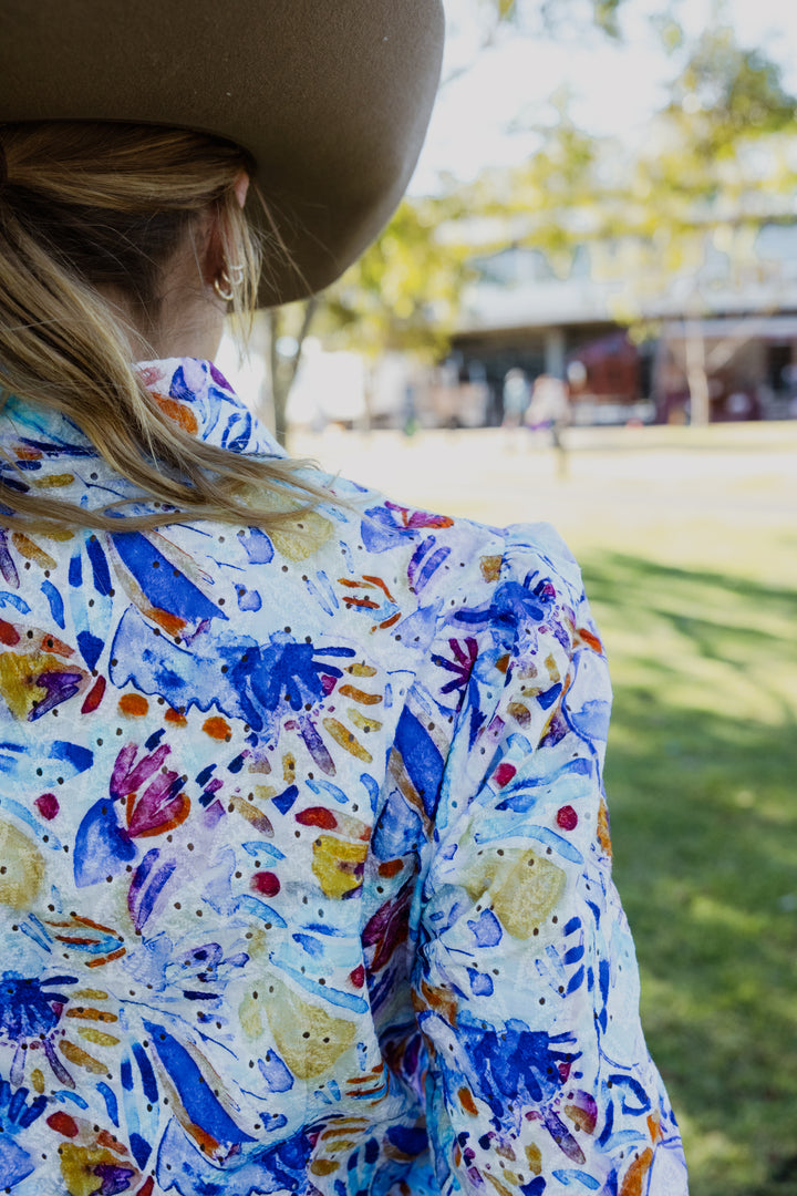 Maggie - Blue Floral Lace