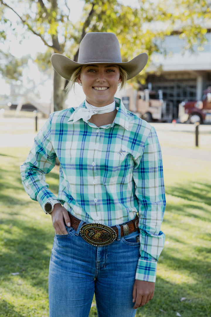 Jane Shirt - Mint Check