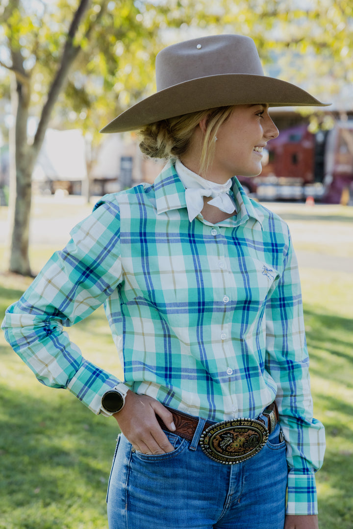 Jane Shirt - Mint Check