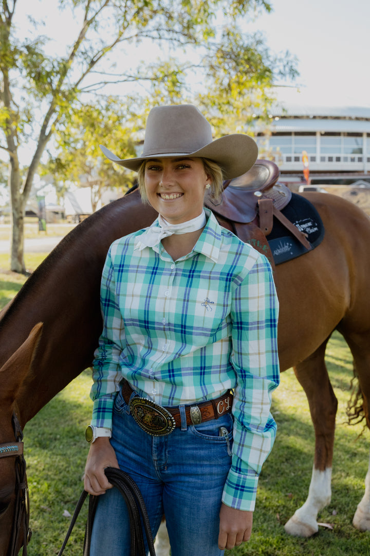Jane Shirt - Mint Check