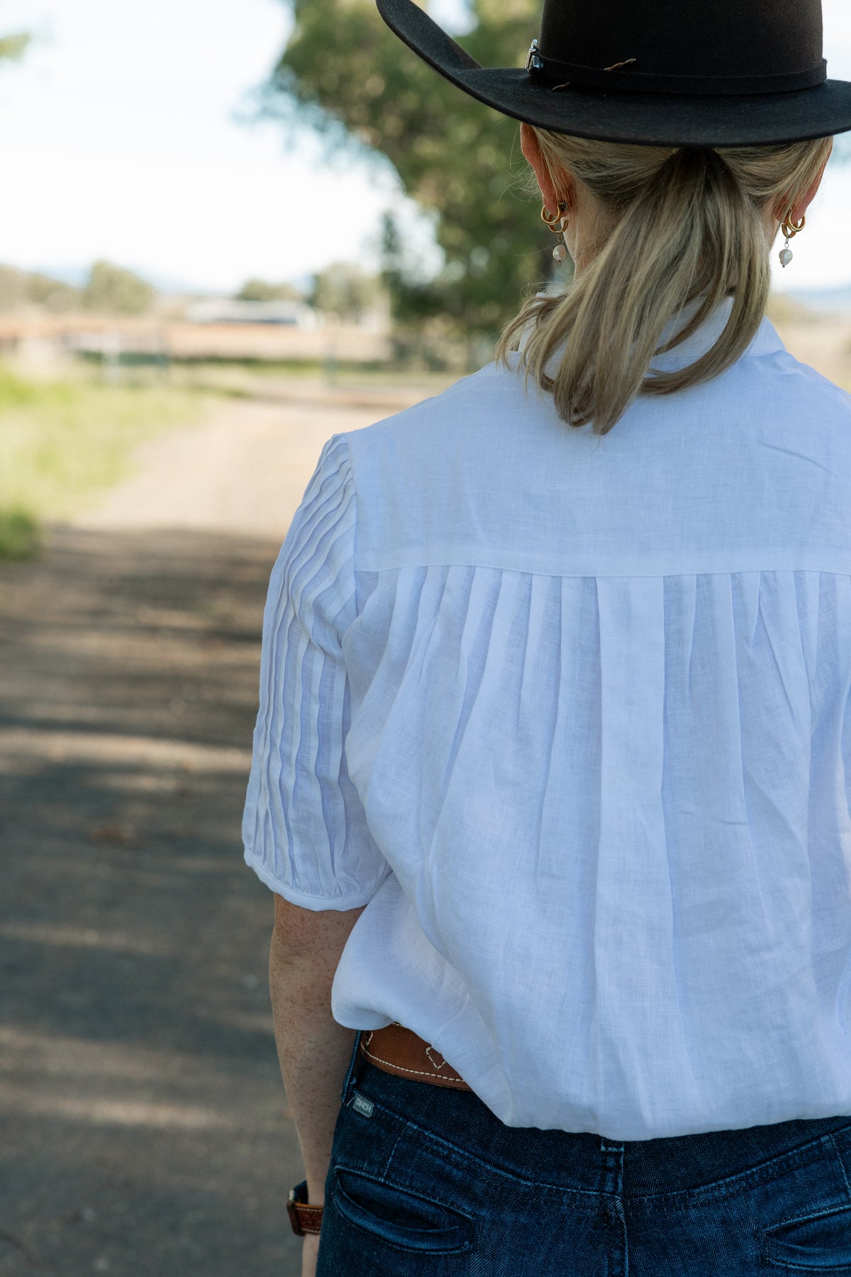 Ava Shirt - White Linen