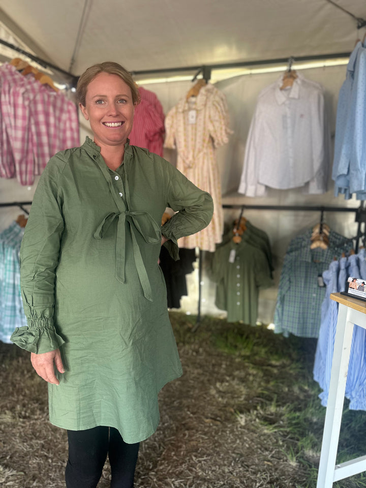 Gabby Dress - Khaki Green