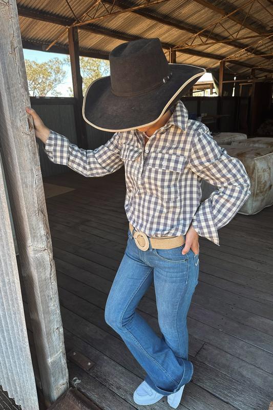 Work Shirt - Grey Gingham