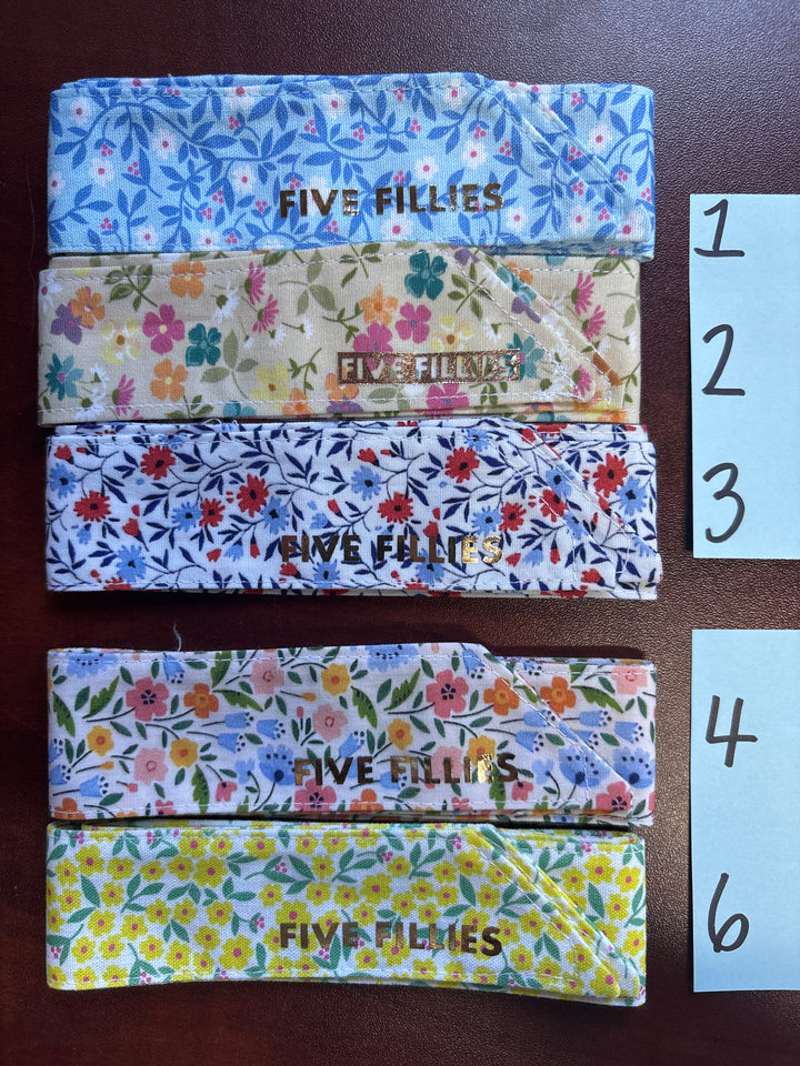 Mini Neckties - Blue & Yellow Florals