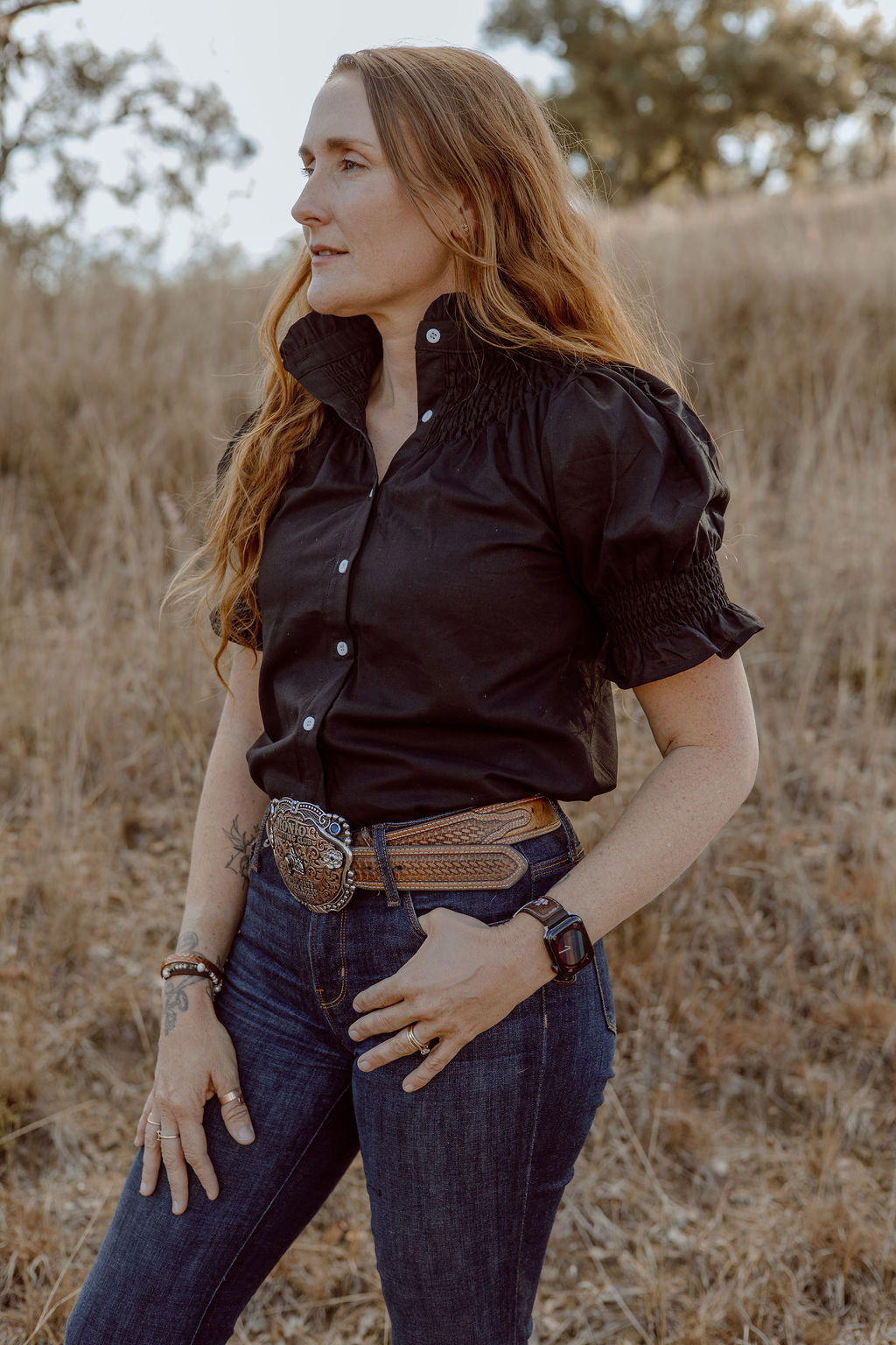 Women's Short Sleeve Shirt - Black