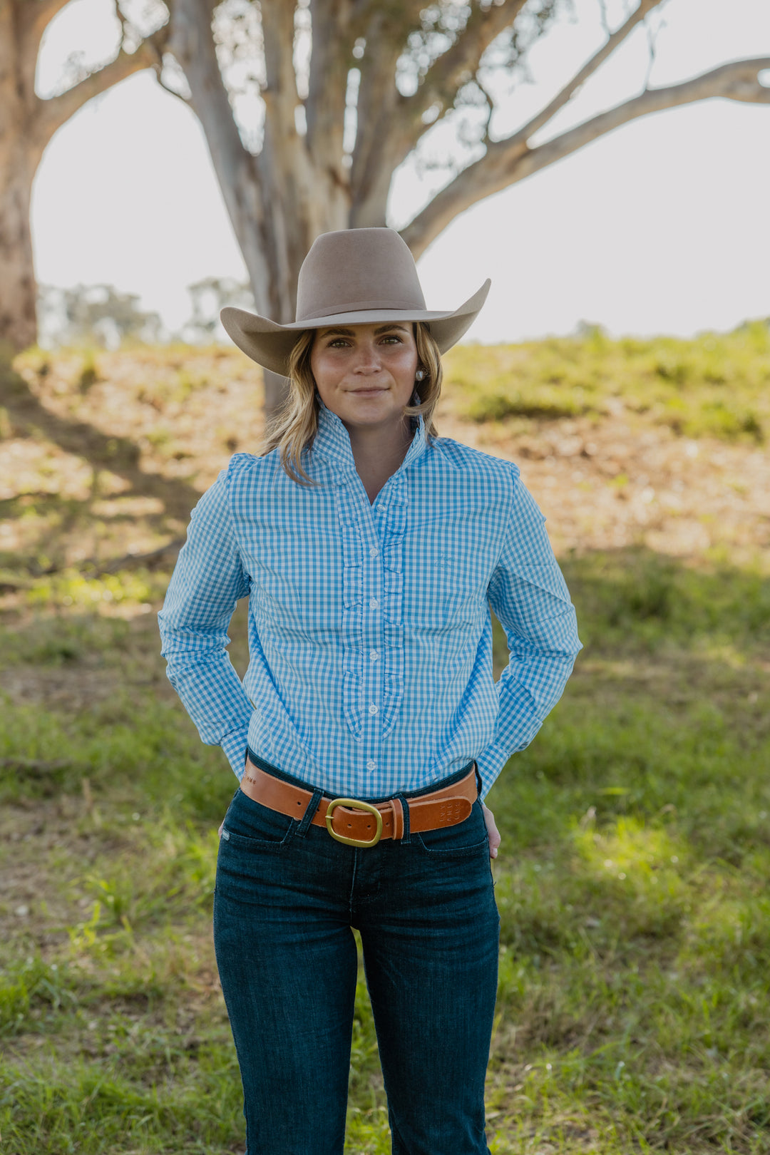 Kirby Shirt - Light Blue Gingham