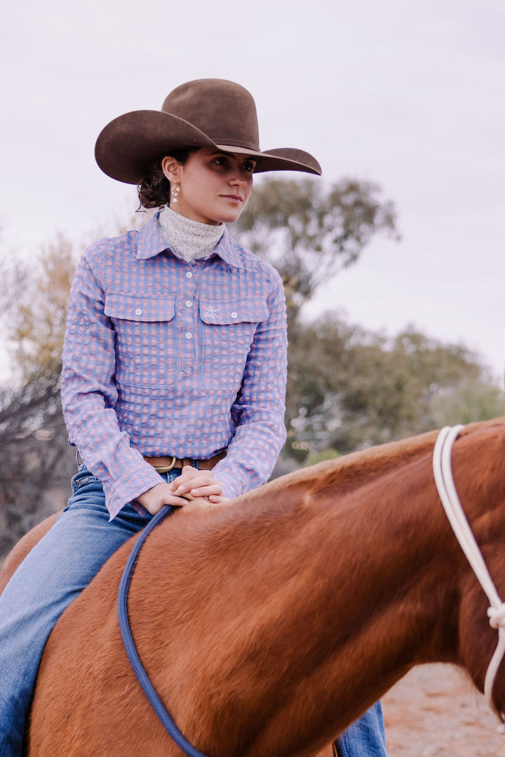 Work Shirt - Pink & Blue Check