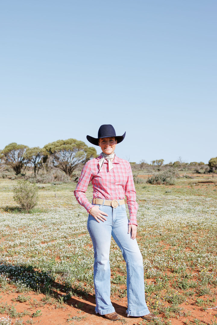 Lilly Shirt - Pink Check