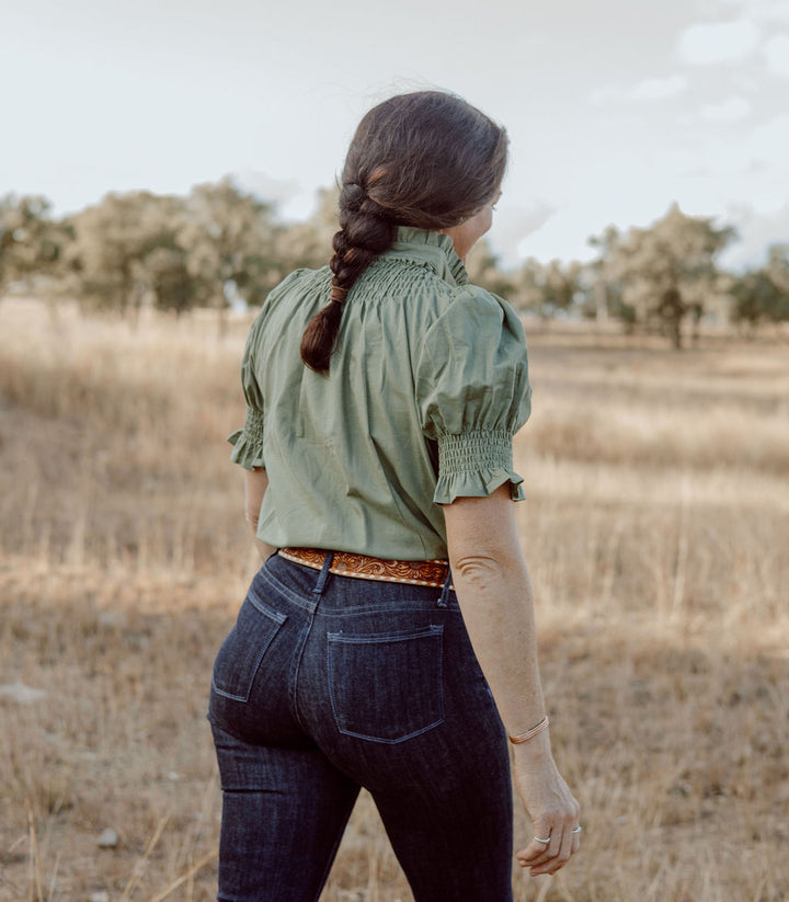 Women's Short Sleeve Shirt - Khaki Green