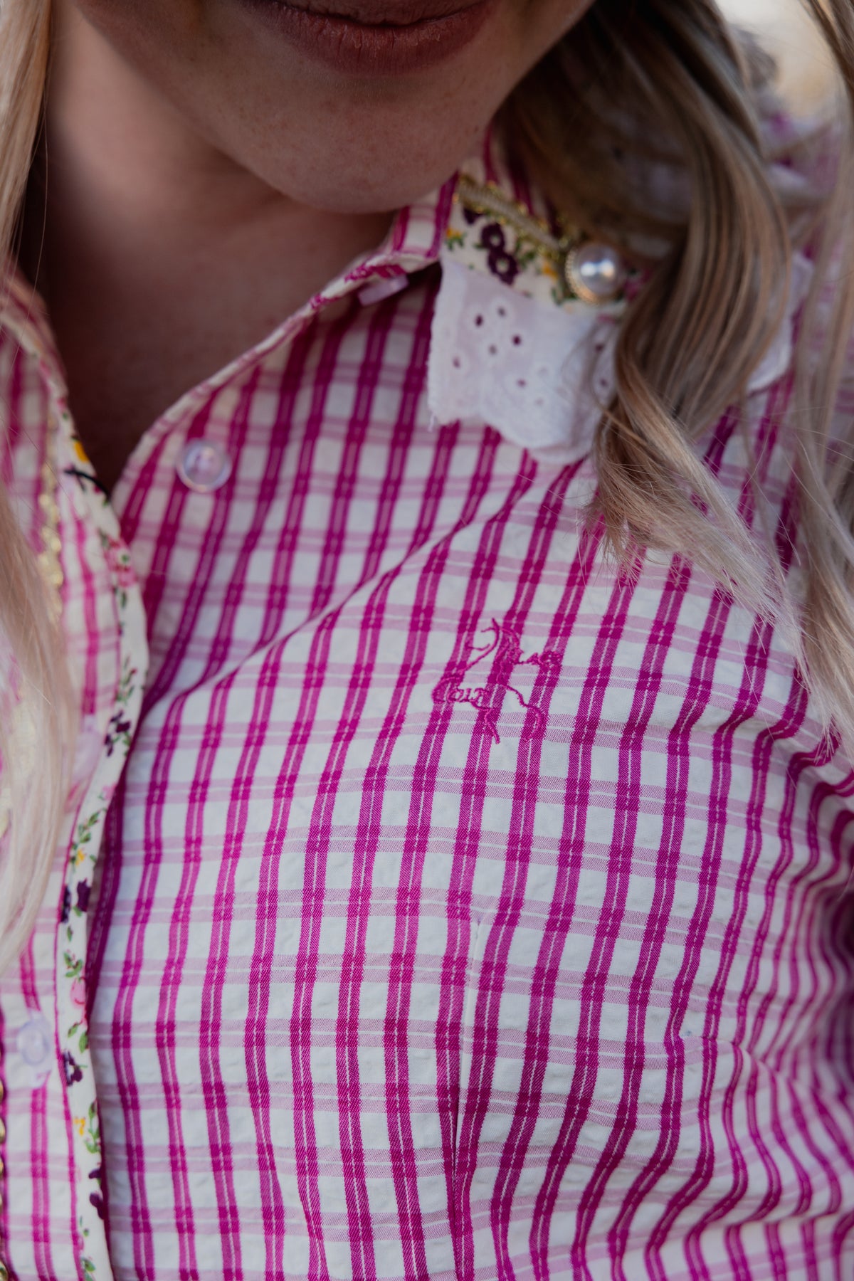 The Alice Blouse - Pink Gingham