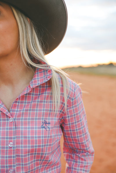 Lilly Shirt - Pink & Blue Check