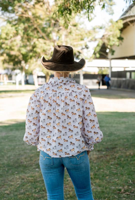 Frankie Shirt - Horse Print