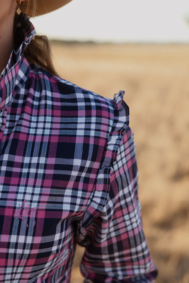 Sara Shirt - Pink & Navy Check