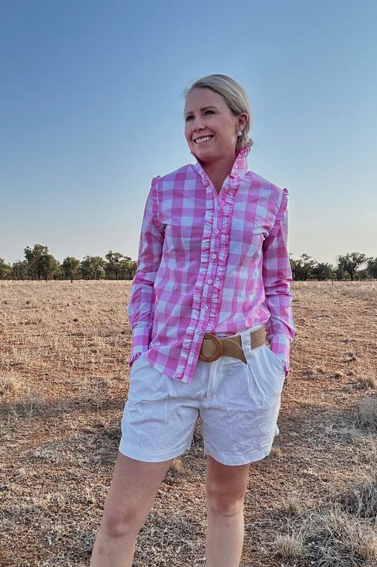 Sara Shirt - Pink Check