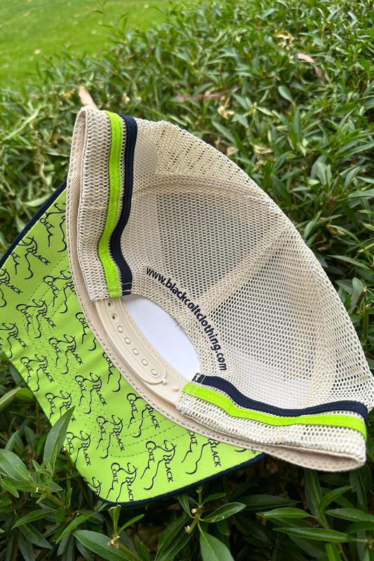 Cap - Navy & Lime Green