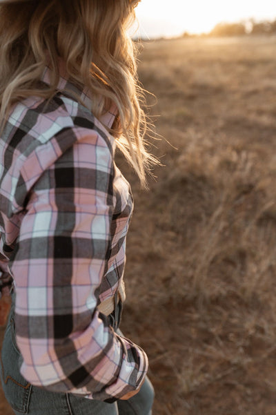 Jane Shirt - Pink & Navy Check