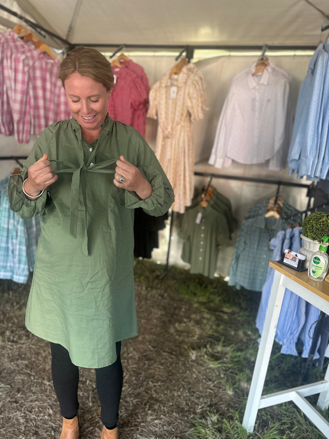 Gabby Dress - Khaki Green