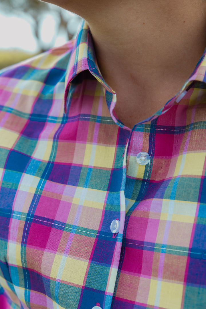 Jane Shirt - Pink & Blue Check