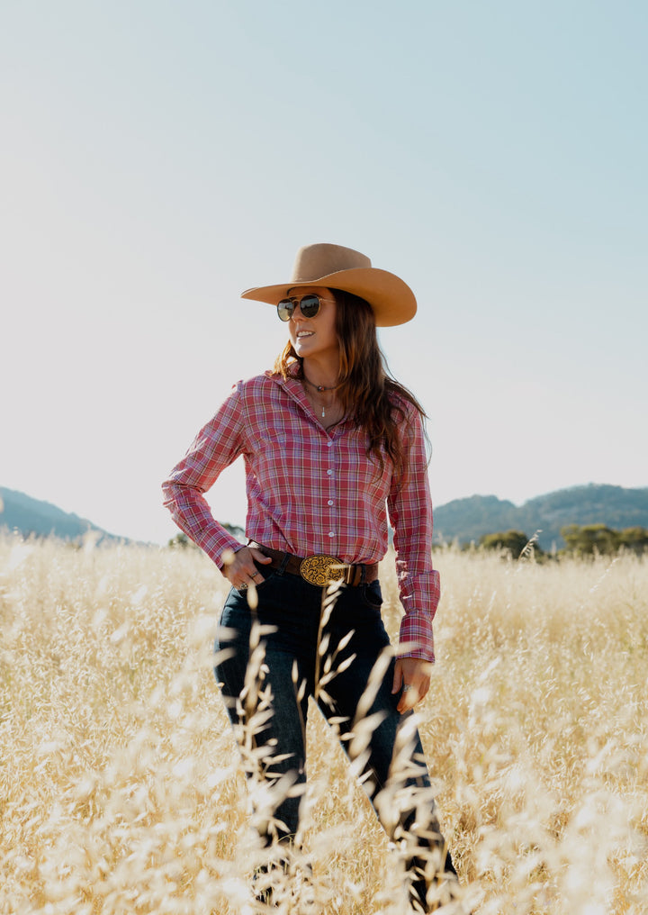 Lilly Shirt - Pink Check