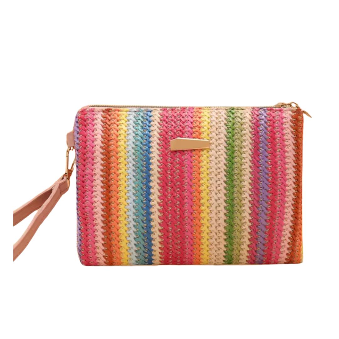 Woven Crossbody Bag & Clutch