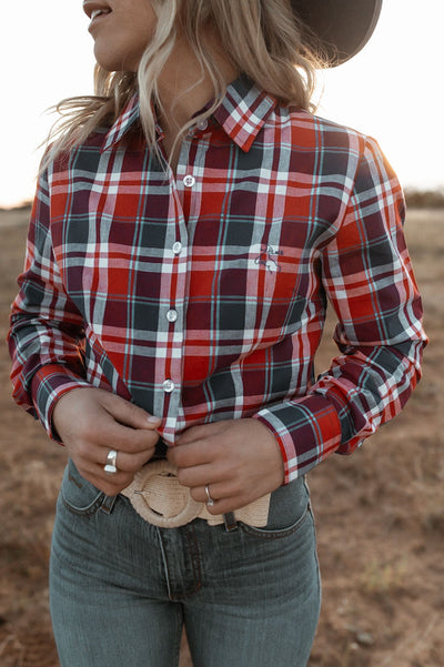 Jane Shirt - Red & Blue Check