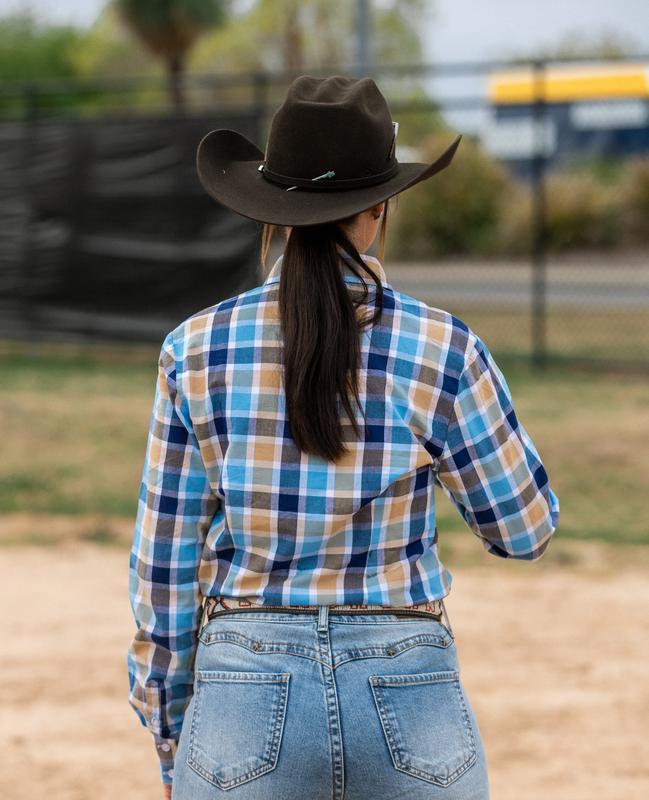 Jane Shirt - Blue & Navy Check
