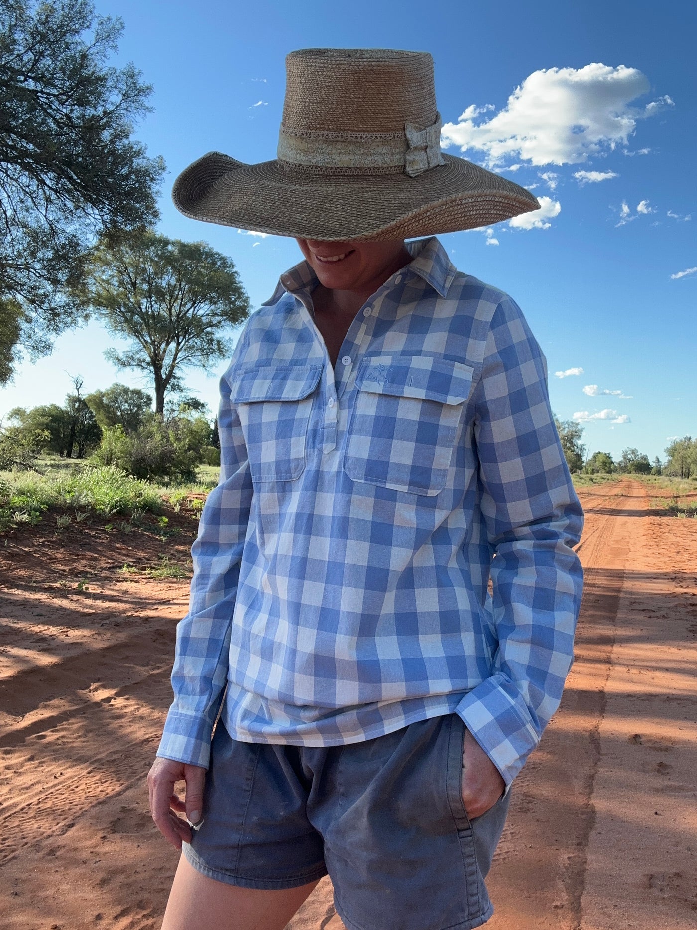 Work Shirt - Light Blue Check